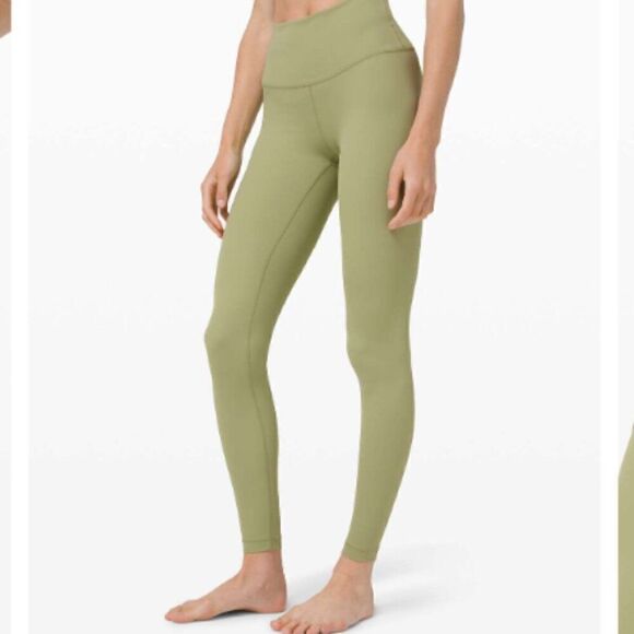 LULULEMON Wunder Under High Rise Tight 28" Vista Green Size 8 - Picture 8 of 9